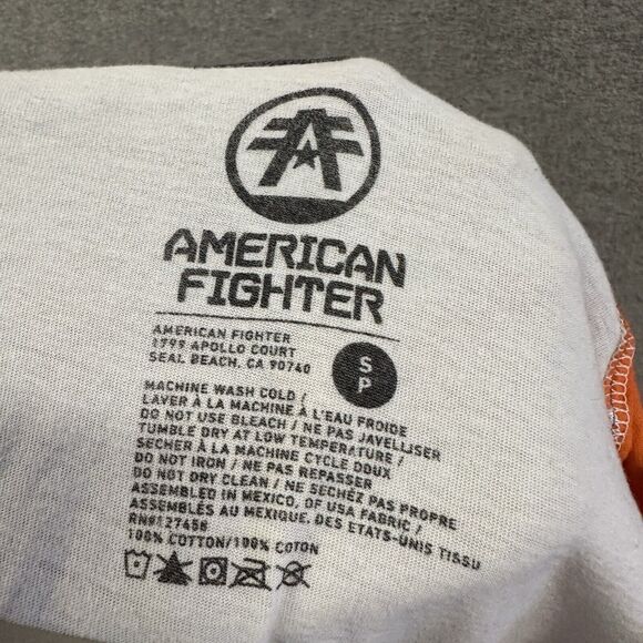 American Fighter Shirt Womens Small Kendall Raglan Short Sleeve Graphic Logo - Picture 7 of 8